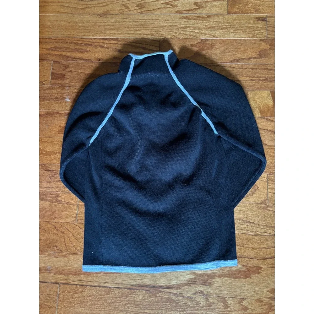Athleta‎ Black White Purple 1/4 Zip Sweater